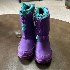 Lands End Purple and Teal Kids Winter Boots